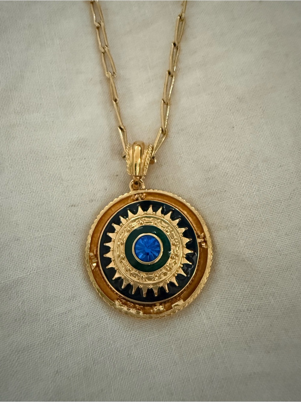 Vintage Reversible Medallion Necklace